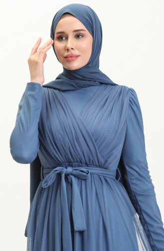 Robe de Soirée 5562-01 İndigo 5562-01