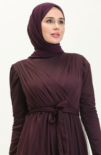 Purple İslamitische Avondjurk 5562-03