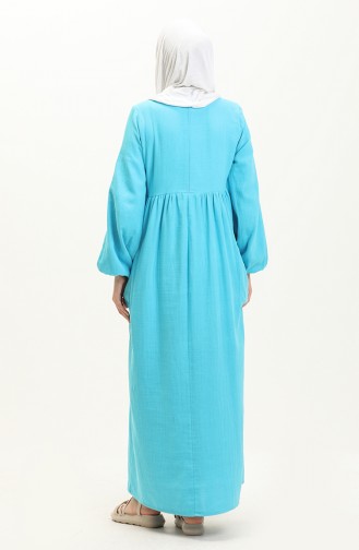 Muslin Pocket Dress 24Y8893-06 Turquoise 24Y8893-06