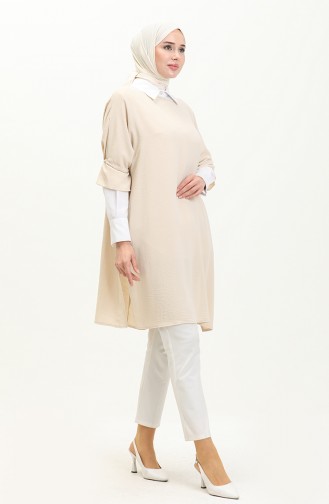 Aerobin Poncho Tunic 3770-02 Beige 3770-02