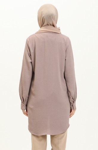 Aerobin Fabric Asymmetrical Tunic 60023-02 Mink 60023-02