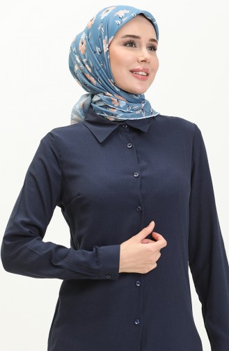 Crepe Tunic 5104-06 Navy Blue 5104-06