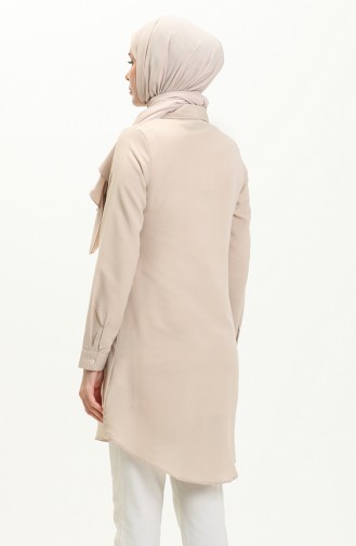 Pocketed Tunic 6562-09 Beige 6562-09