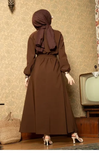 Svt2089 Mevlana Elbise-Kahverengi