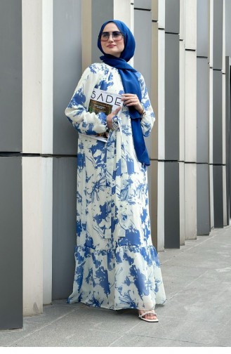 Svt2485 Eda Chiffonkleid-Blau 1145