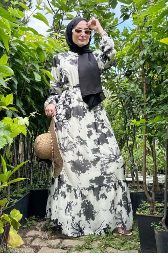 Svt2485 Eda Chiffon Dress-Black 1149