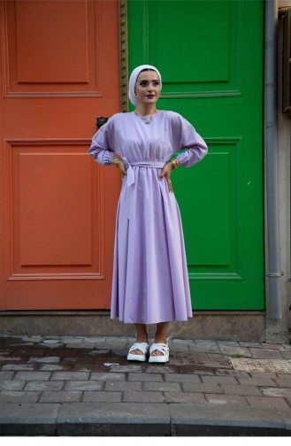 Svt2289 Mevlana Model Yakasız Uzun Elbise