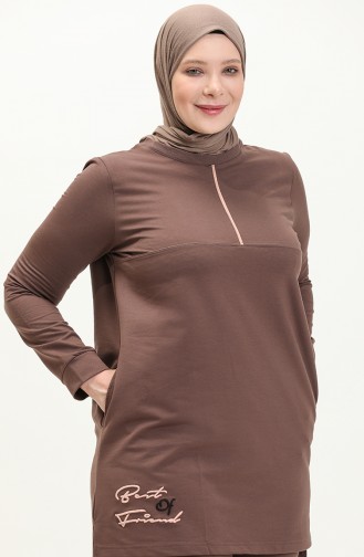 Ensemble Survêtement Grande Taille 11042-02 Brun 11042-02