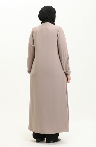 Übergröße Stein gestreift Abaya 5053-07 Nerz 5053-07