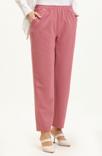 Pantalon Uni avec Poches 1007-01 Rose Pâle  101007-01