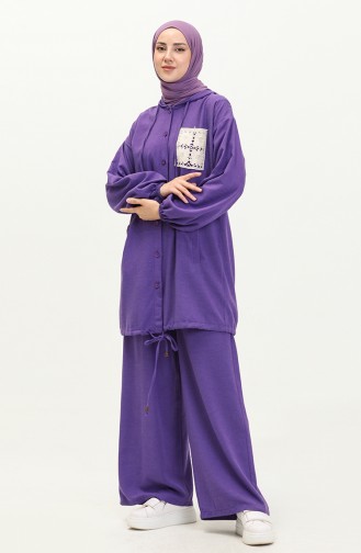 Ensemble Tunique Pantolon en Lin 24Y8997-01 Pourpre  24Y8997-01