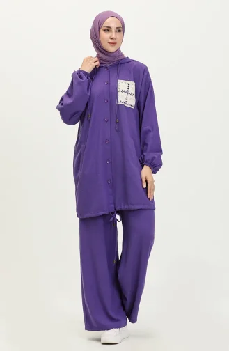 Ensemble Tunique Pantolon en Lin 24Y8997-01 Pourpre 24Y8997-01