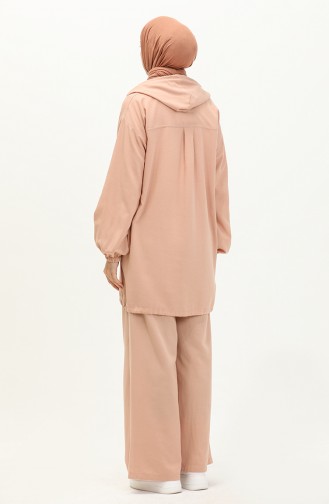 Ensemble Tunique Pantolon en Lin 24Y8997-02 Vison  24Y8997-02