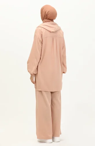 Ensemble Tunique Pantolon en Lin 24Y8997-02 Vison 24Y8997-02