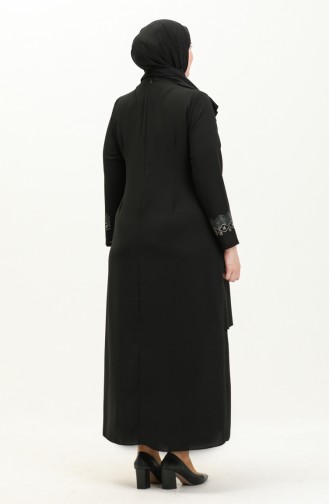 Robe de Soirée Grande taille 6092-04 Noir 6092-04