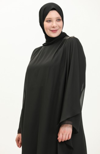 Abendkleid mit Steinen 23030-01 Schwarz 23030-01