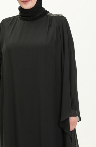 Abendkleid mit Steinen 23030-01 Schwarz 23030-01