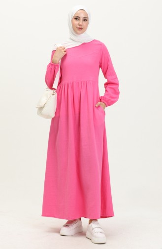 Muslin Pleated Dress 24Y8894-04 Fuchsia 24Y8894-04
