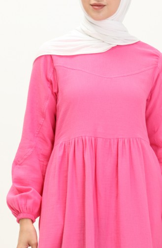 Muslin Pleated Dress 24Y8894-04 Fuchsia 24Y8894-04