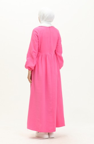 Muslin Pleated Dress 24Y8894-04 Fuchsia 24Y8894-04