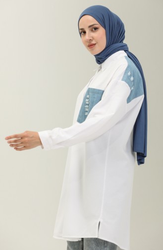 تونيك دنيم لونين 4415-01 أبيض 4415-01