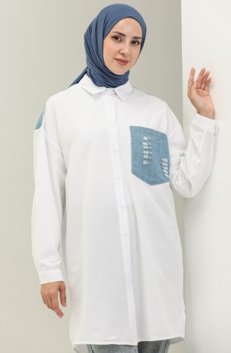 تونيك دنيم لونين 4415-01 أبيض 4415-01