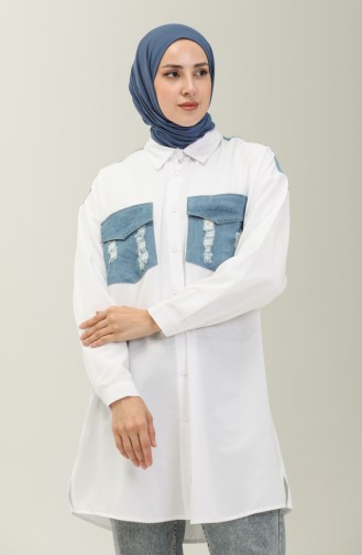 تونيك دنيم لونين 4417-01 أبيض 4417-01