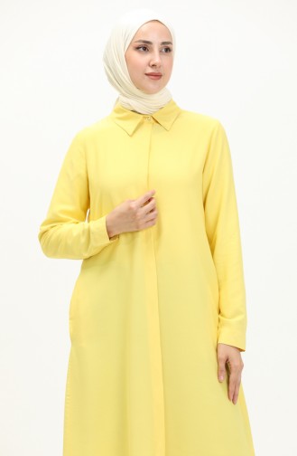 Tunique Viscose Avec Plis Cachée 6435-23 Jaune 6435-23