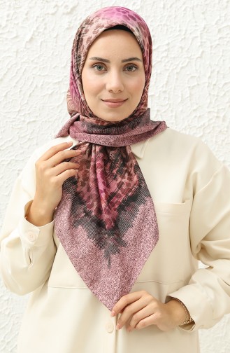 Soft Coton Eşarp 13229-03 Mürdüm Somon