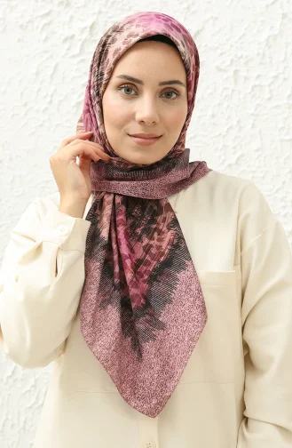 Soft Cotton Scarf 13229-03 Plum Salmon 13229-03