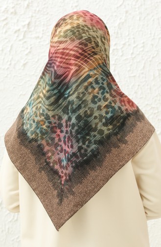 Weicher Coton-Schal 13229-04 Schwarz Smaragdgrün 13229-04