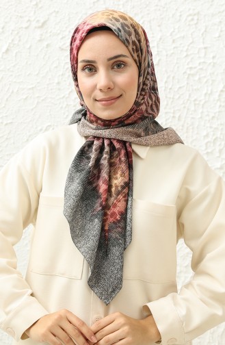 Soft Cotton Scarf 13229-06 Gray Pink 13229-06