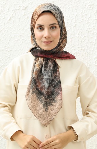 Soft Cotton Scarf 13229-07 Black Gray 13229-07