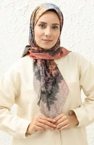 Écharpe Doux En Coton 13229-08 Corail Saumon 13229-08