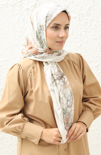 Écharpe Grande Taille DLD-02 Crème Pierre 02