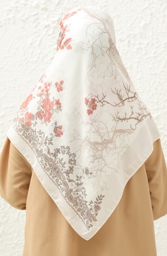 Plain Oversized Scarf DLD-05 Cream Brown 05