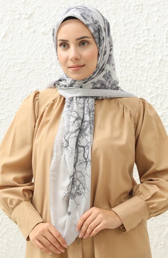 Plain Oversized Scarf DLD-11 Gray Black 11
