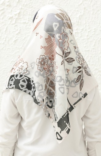 Printed Plus Size Scarf ZYN01-02 Black Tan 01-02