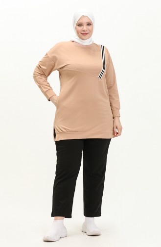 Ensemble Survêtement Grande Taille 12001-02 Beige 12001-02