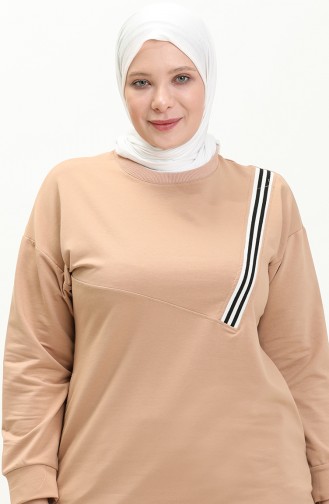 Ensemble Survêtement Grande Taille 12001-02 Beige 12001-02