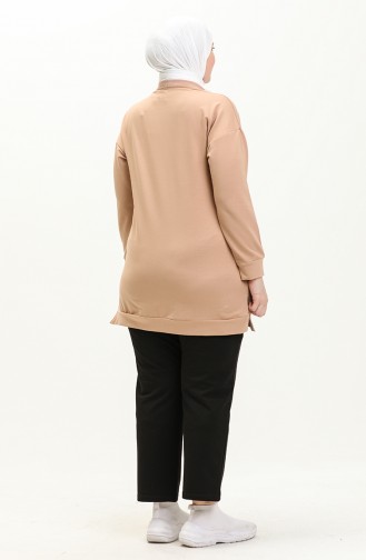 Ensemble Survêtement Grande Taille 12001-02 Beige 12001-02