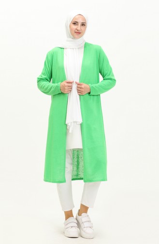 Plain Long Cardigan 8615-02 Light Green 8615-02