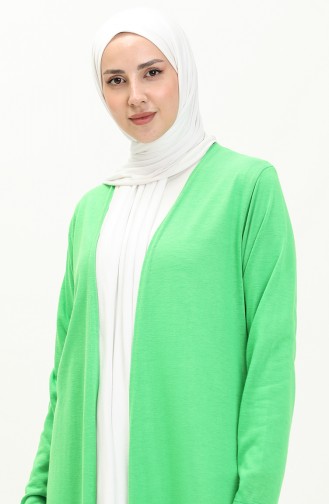 Plain Long Cardigan 8615-02 Light Green 8615-02