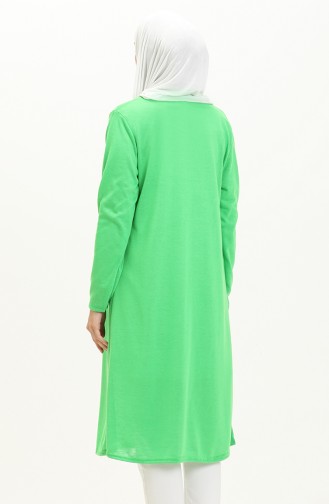 Plain Long Cardigan 8615-02 Light Green 8615-02