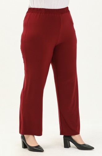 Plus Size Sandy Pants 0138-02 Claret Red 0138-02
