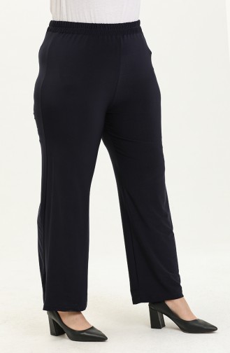 Pantalon Sandy Grande Taille 0138-05 Bleu Marine  0138-05