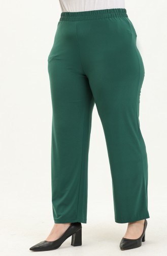 Plus Size Sandy Trousers 0138-07 Emerald Green 0138-07