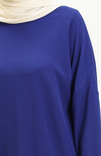 Ensemble Tunique Pantolon Tissu Crêpe 1001-02 Bleu Roi 1001-02