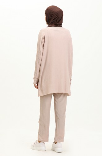 Crepe Fabric Two Piece Suit 1002-02 Light Powder 1002-02