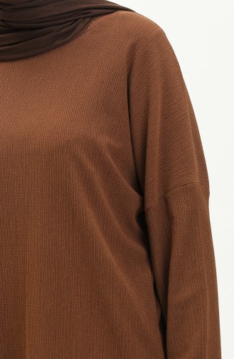 Stofftunika mit Hose Doppelset1002-03 Braun 1002-03